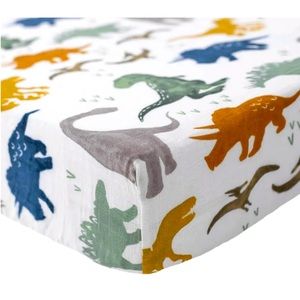 Dinosaur Print Fitted Sheet - Multicolor